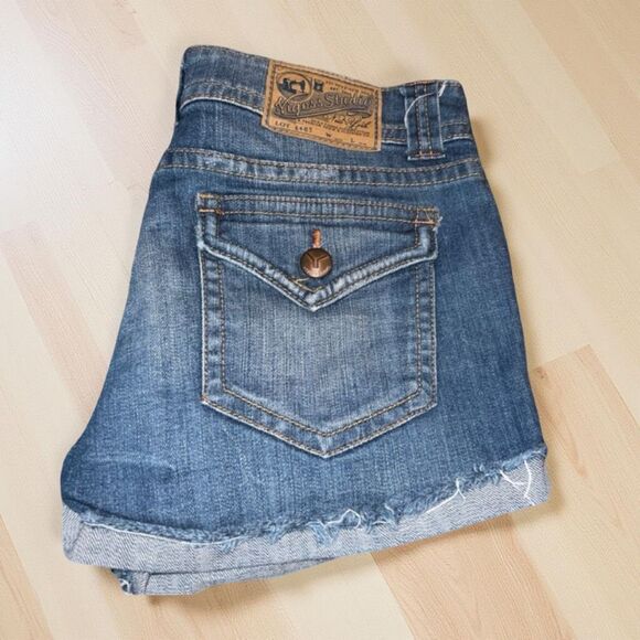 Vigoss Studios The New York Denim Mid Rise Cuffed Shorts Size 29 #128 - Picture 7 of 8